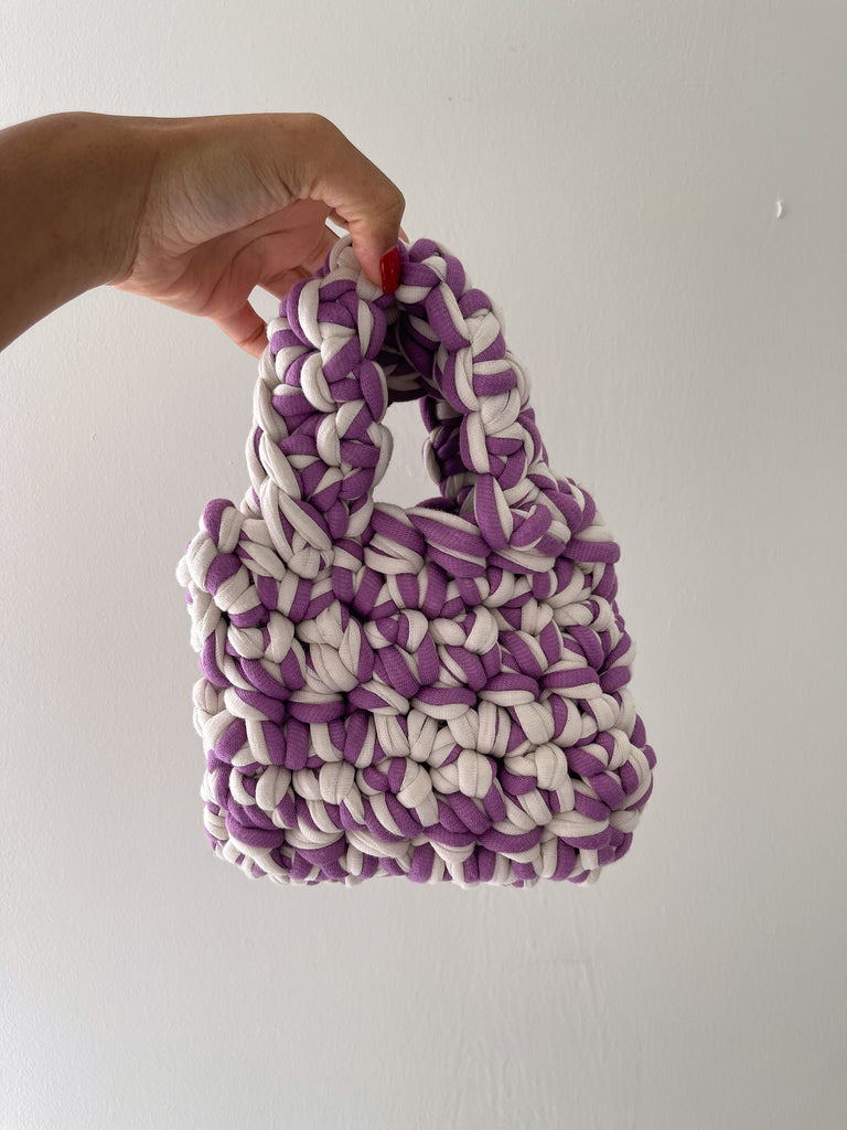 PLUM MINI CROCHET BAG